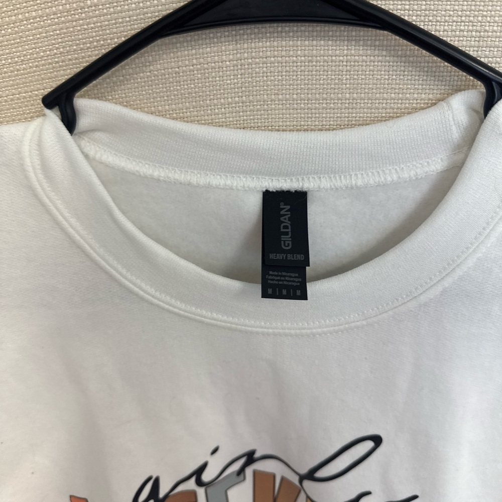 Gildan White Girls Weekend Sweater - Picture 2 of 3
